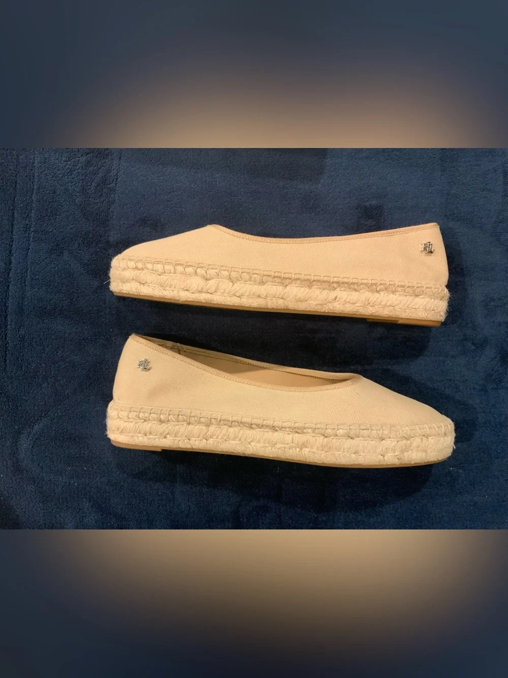 Ralph Lauren Beige Canvas Espadrille Flats- Women’s size 11